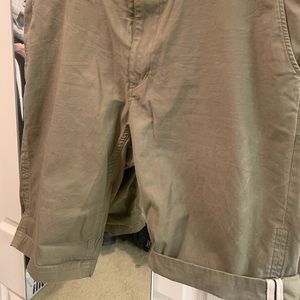 Olive green Ben Sherman shorts with tape detail 36